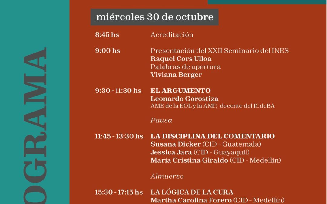 XXII Seminario del INES “El psicoanálisis y su enseñanza” de Jacques Lacan